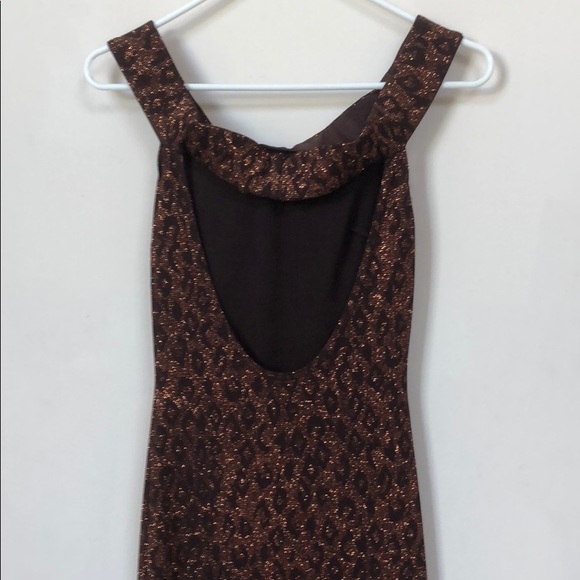 Glimmering Leopard Print Evening Gown - Picture 4 of 6